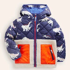 Mini Boden Borg Mix Jacket - Dinosaur - 9-10Y